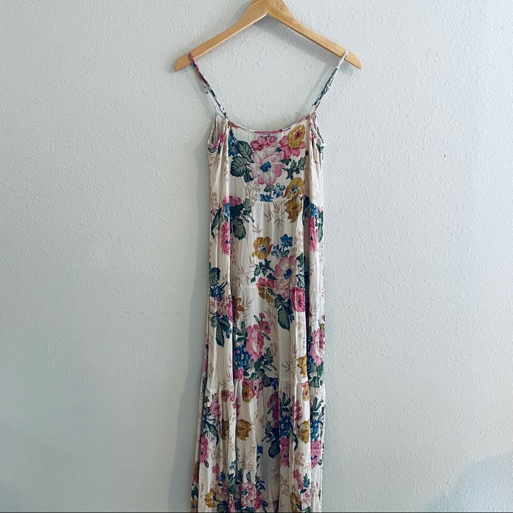 Auguste The Label Cream Floral Midi Dress with Pink & Green Bouquet - Picture 4 of 6